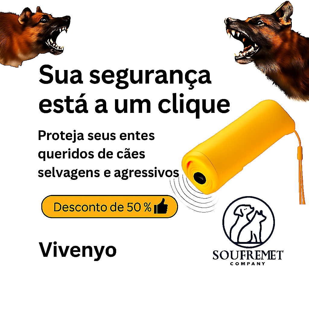 Repelente ultrassônico inofensivo para cães