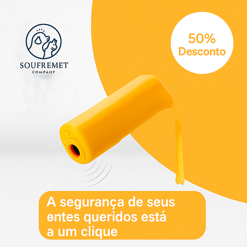 Repelente ultrassônico inofensivo para cães