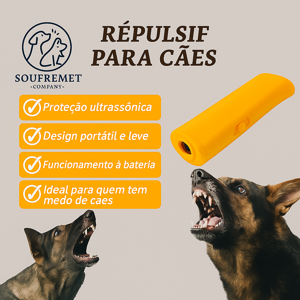 Repelente ultrassônico inofensivo para cães