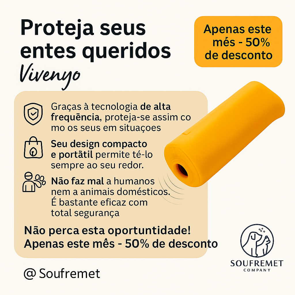 Repelente ultrassônico inofensivo para cães